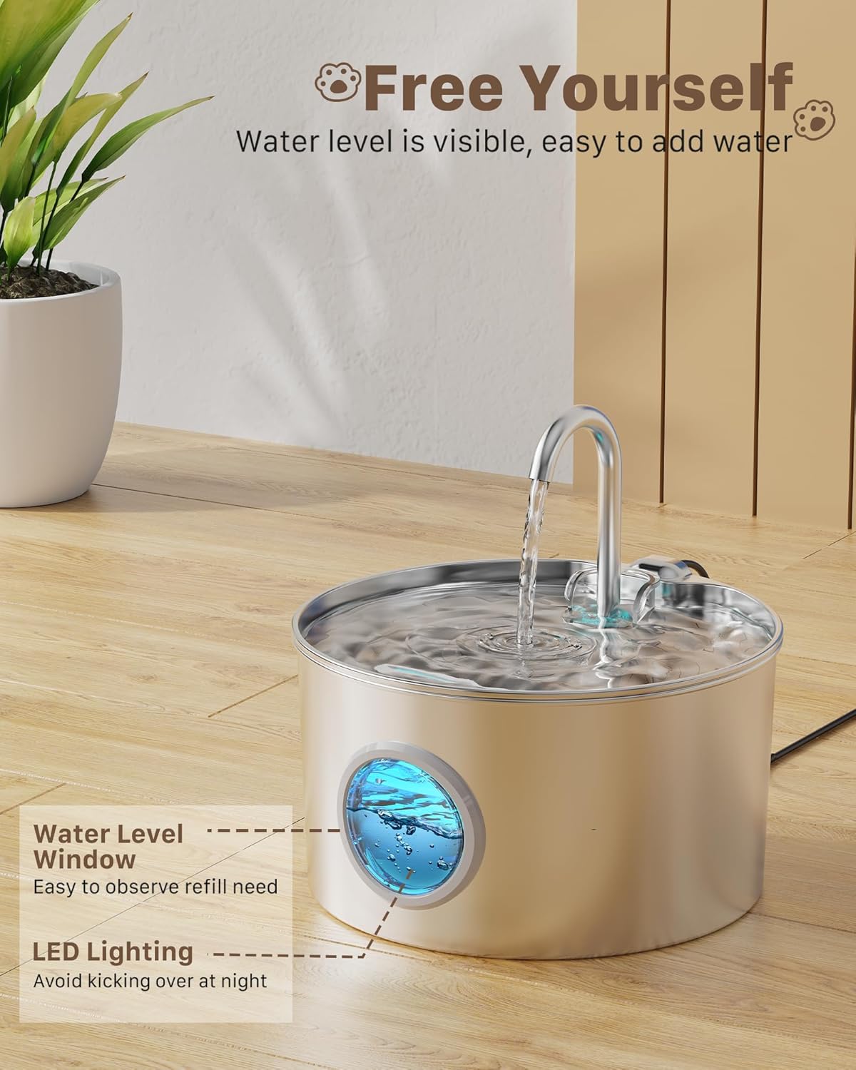 Waterrer-Water Fountain Stainless Steel